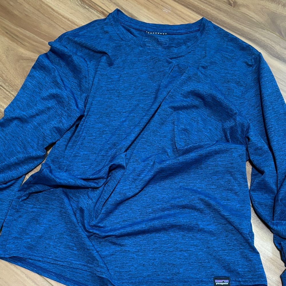 Patagonia Capilene cool daily long sleeve blue shirt small